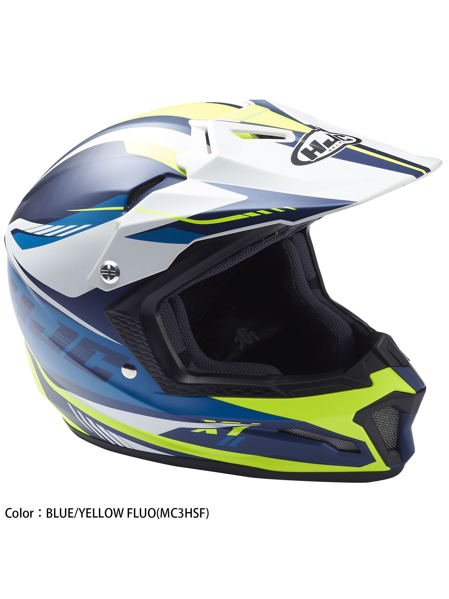 オフロードヘルメット CL-XYⅡ ドリフト  【KIDS & WOMEN'Sモデル】  ブルー/イエローFLUO(MC3HSF) Mサイズ HJH251 HJC