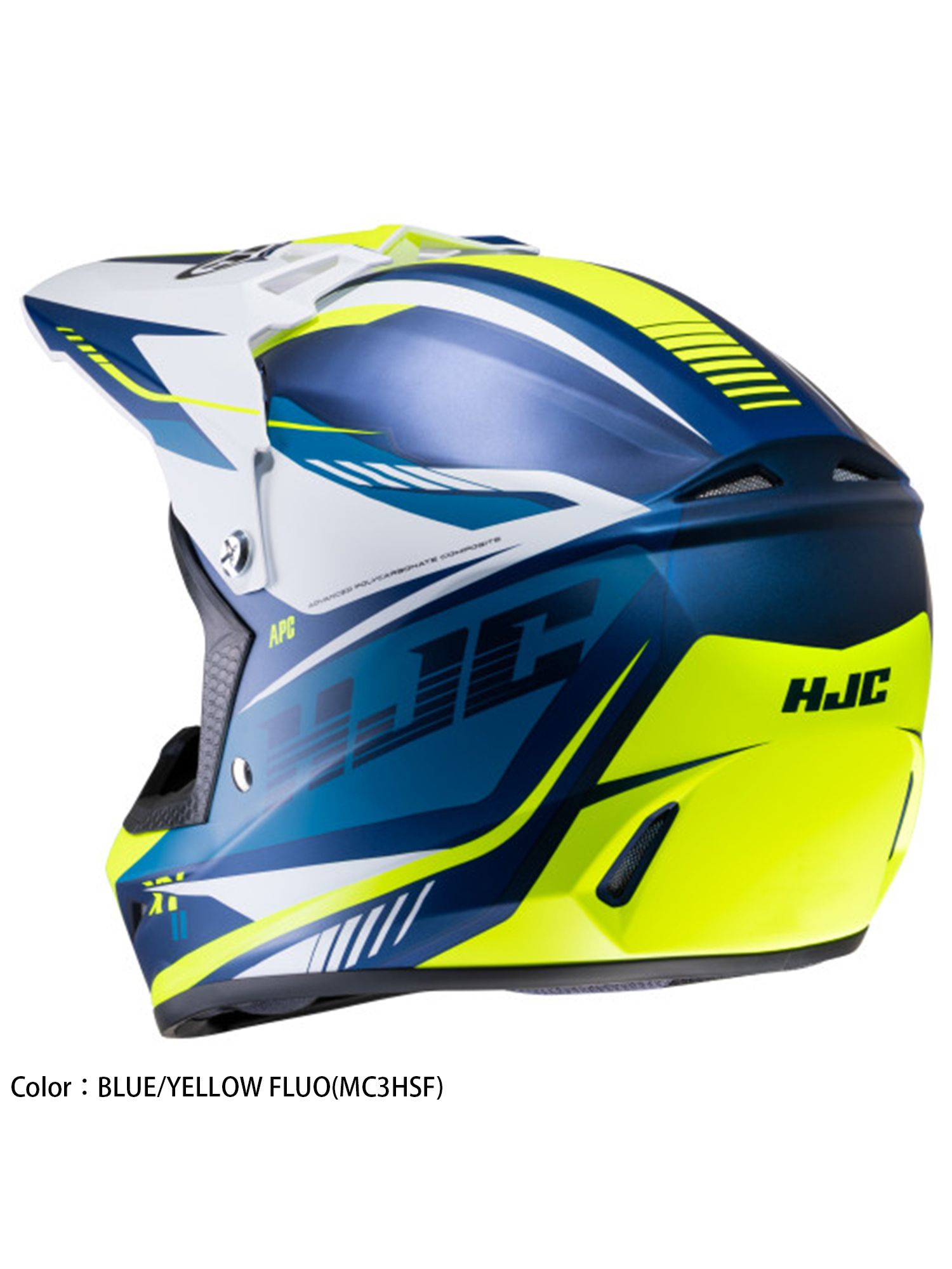 オフロードヘルメット CL-XYⅡ ドリフト  【KIDS & WOMEN'Sモデル】  ブルー/イエローFLUO(MC3HSF) Mサイズ HJH251 HJC