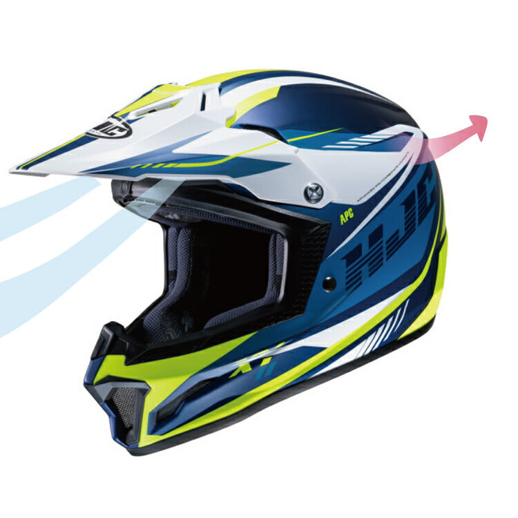 オフロードヘルメット CL-XYⅡ ドリフト  【KIDS & WOMEN'Sモデル】  ブルー/イエローFLUO(MC3HSF) Mサイズ HJH251 HJC
