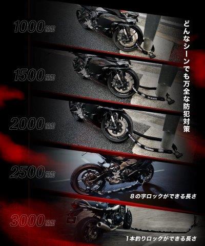 SP-GUARD パッドロック&チェーン 2500mm KDR-LK2S カエディア