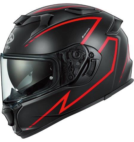 取寄 OGK KABUTO カムイ・5 スプリア/KAMUI-5 SPRIA フラットブラックレッド L(59-60)サイズ