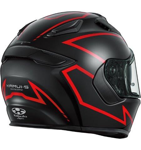 取寄 OGK KABUTO カムイ・5 スプリア/KAMUI-5 SPRIA フラットブラックレッド L(59-60)サイズ