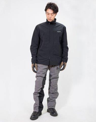 取寄 ウインドストップライトジャケット ブラック/ベージュ XXLサイズ PJ-24209 パワーエイジ