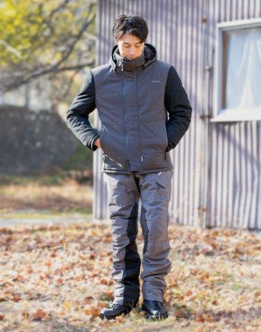 取寄 ウォータープルーフウォームパンツ グレー Mサイズ PP-24232 パワーエイジ