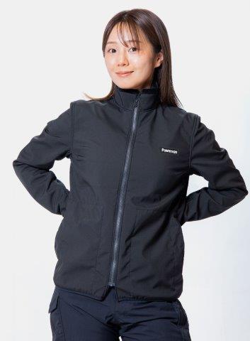取寄 ウインドストップウォームインナージャケット ブラック WM(レディースM)サイズ PWI0004Z パワーエイジ