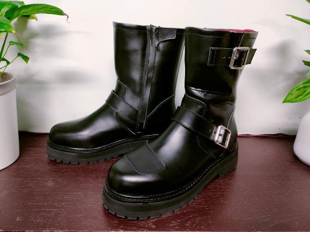 Rosso防水ハイソールブーツ ブラック 23.0cm ROB208 ロッソスタイルラボ