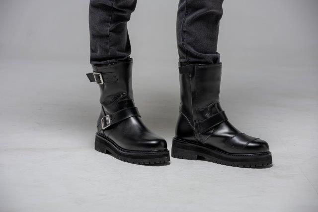 Rosso防水ハイソールブーツ ブラック 22.5cm ROB208 ロッソスタイルラボ