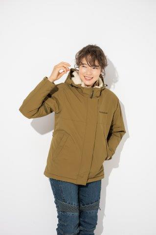 ボアウィンタージャケット ダークベージュ L+サイズ ROJ1003 ロッソスタイルラボ