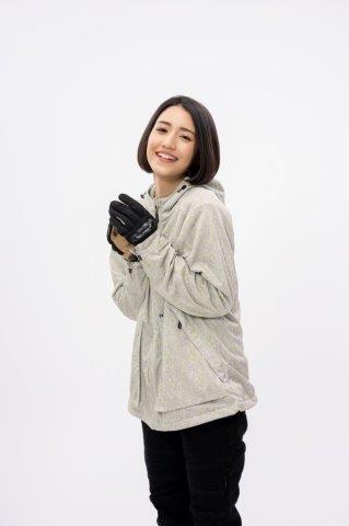 フーディーメッシュブルゾン I.グレー M+サイズ ROJ128 ロッソスタイルラボ