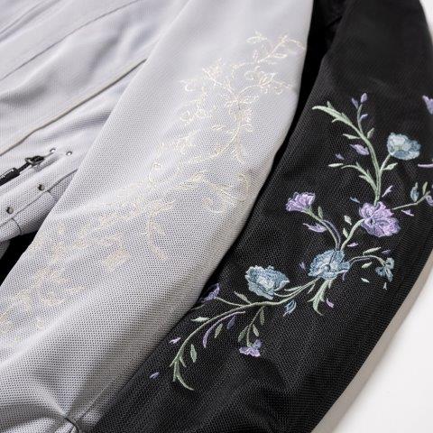スタイルアップメッシュジャケット アイスグレー 刺繍 M+(M/ワイド)サイズ ROJ130 ロッソスタイルラボ