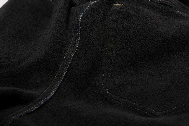 裏起毛ストレッチスリムパンツ ブラックデニム LL+サイズ ROP71 ロッソスタイルラボ