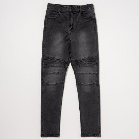 取寄 ストレッチスキニーパンツ ブラックデニム Mサイズ ROP73 ロッソスタイルラボ