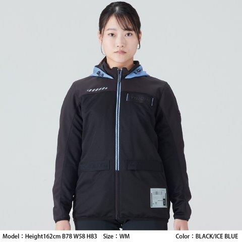 取寄 エアーフリップ パーカ ブラック/アイスブルー WS(レディースS)サイズ RSJ334 アールエスタイチ