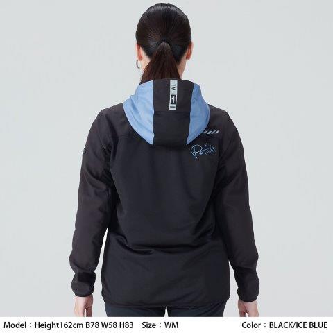 取寄 エアーフリップ パーカ ブラック/アイスブルー WS(レディースS)サイズ RSJ334 アールエスタイチ