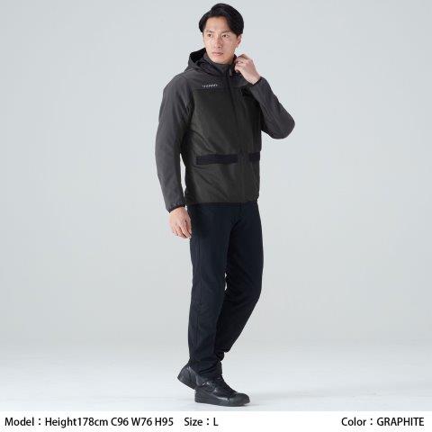 取寄 エアーフリップ パーカ グラファイト Lサイズ RSJ334 アールエスタイチ