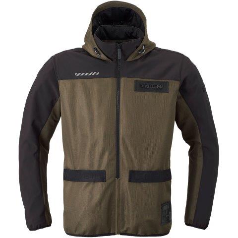 取寄 エアーフリップ パーカ ブラック/カーキ Mサイズ RSJ334 アールエスタイチ