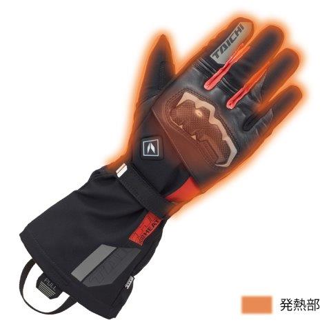 取寄 e-HEAT アームド グローブ ブラック/レッド Mサイズ RST667 アールエスタイチ