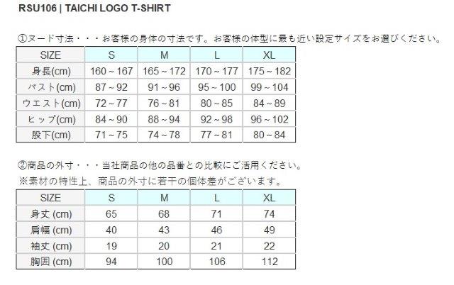 TAICHI ロゴTシャツ ブラック Mサイズ RSU106 アールエスタイチ