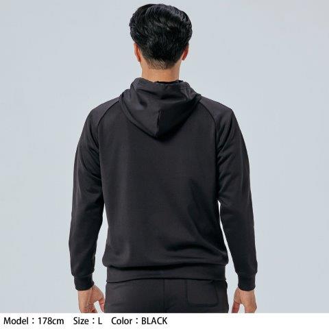 取寄 ウォームライド フーデッドシャツ ブラック XLサイズ RSU632 アールエスタイチ