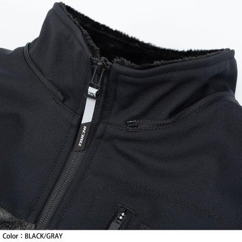 取寄 e-HEAT フリース インナーパーカ ブラック Sサイズ RSU638 アールエスタイチ