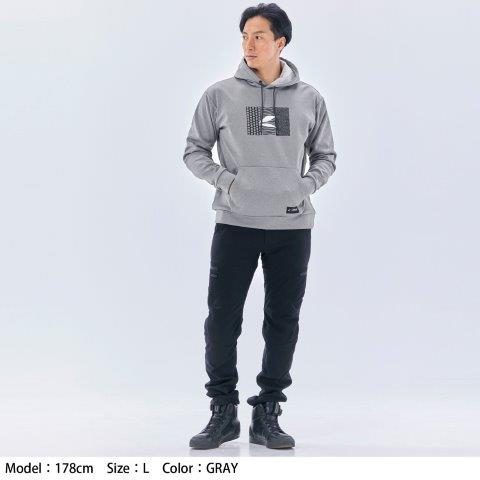 取寄 ウォームライド プルオーバーフーディ グレー Lサイズ RSU642 アールエスタイチ