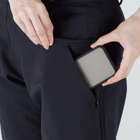 取寄 ウインドストップ ソフトシェル ストレートパンツ ブラック Mサイズ RSY558 アールエスタイチ
