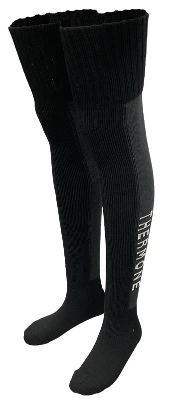 ニーハイソックス ブラック 25-28cm 25151701 サーモワン