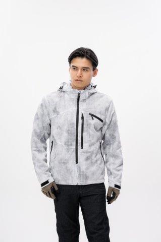 取寄 フードメッシュジャケット ライトグレー Lサイズ UNJ138 アーバニズム
