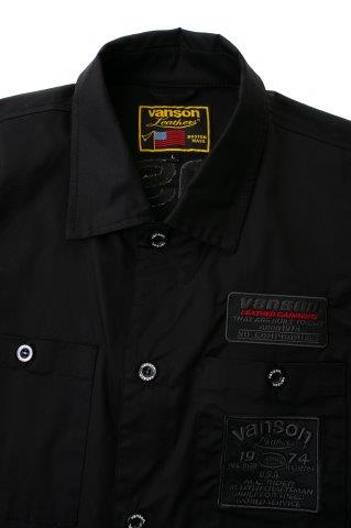 取寄 ワークシャツ グレー/ホワイト Lサイズ SVS2506S バンソン トゥルーパーS