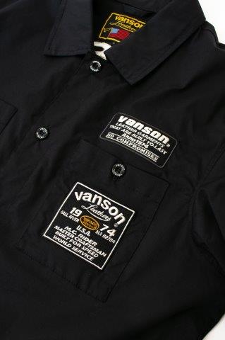取寄 ワークシャツ ブラック/ガンメタリック XLサイズ SVS2506S バンソン トゥルーパーS