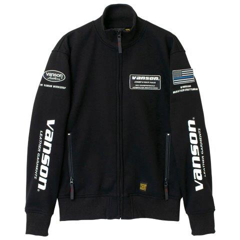 スウェットジャケット ブラック/ホワイト XLサイズ SVS2507W バンソン