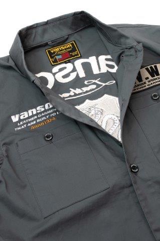 取寄 コットンワークシャツ  ブラック/ガンメタ 3XLサイズ  SVS2606S  バンソン