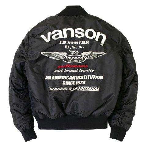 MA-1ジャケット ブラック/アイボリー Mサイズ TVS2407W バンソン