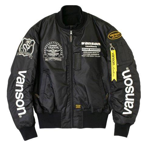 MA-1ジャケット ブラック/アイボリー Mサイズ TVS2408W バンソン