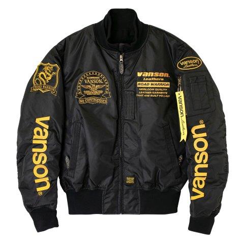 MA-1ジャケット ブラック/イエロー XLサイズ TVS2408W バンソン