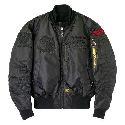 取寄 MA-1ジャケット ブラック/ブラック Mサイズ TVS2408W バンソン