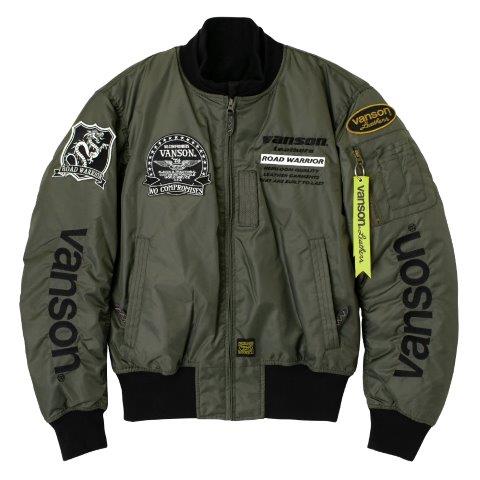 MA-1ジャケット カーキ/ブラック Mサイズ TVS2408W バンソン
