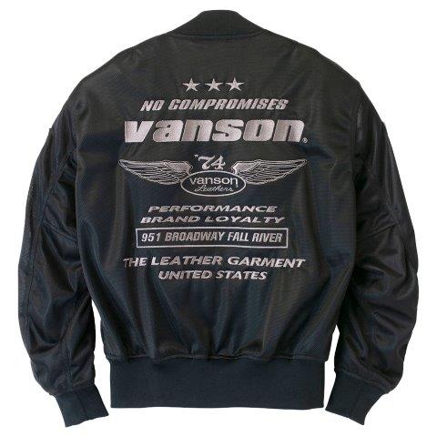 メッシュMA-1ジャケット ブラック/ガンメタリック Lサイズ TVS2501S バンソン トゥルーパー