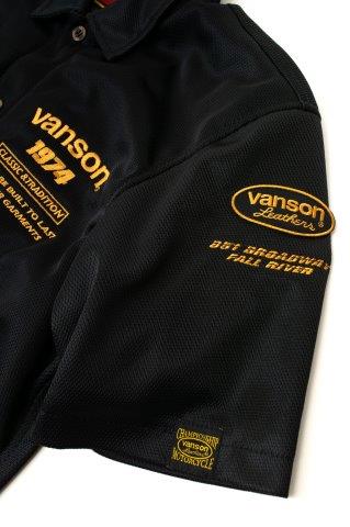 取寄 メッシュワークシャツ ブラック/イエロー Lサイズ TVS2505S バンソン トゥルーパー