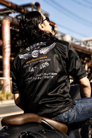 取寄 メッシュワークシャツ ブラック/シルバー Lサイズ TVS2505S バンソン トゥルーパー