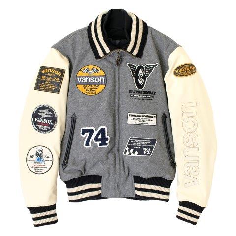 アワードジャケット グレー/アイボリー Mサイズ VS24107W バンソン