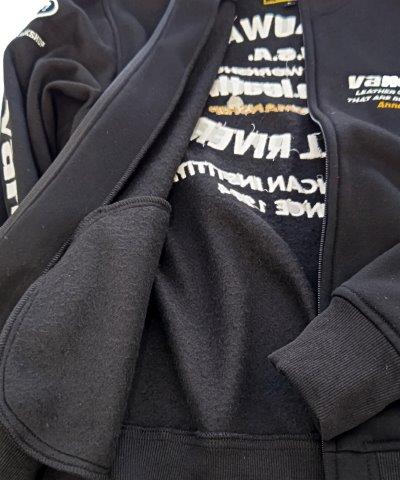 取寄 スウェットジャケット ブラック/ホワイト Mサイズ VS24402W バンソン