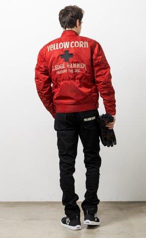 取寄 ウィンタージャケット ネイビー 3LDWサイズ YB-4300 イエローコーン