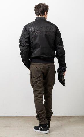 取寄 ウィンタージャケット ブラック/アイボリー Mサイズ YB-4302 イエローコーン