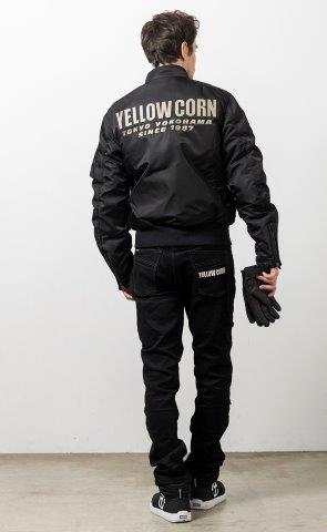 取寄 ウィンタージャケット ブラック/アイボリー 3LWサイズ YB-4302 イエローコーン