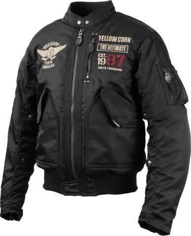 取寄 ウィンタージャケット ブラック/アイボリー Lサイズ YB-4302 イエローコーン