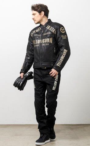 取寄 ウィンタージャケット ブラック/アイボリー 3Lサイズ YB-4305 イエローコーン