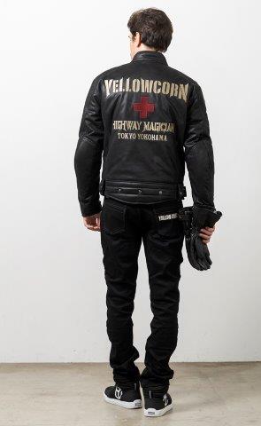 取寄 ウィンタージャケット ブラック/アイボリー Mサイズ YB-4305 イエローコーン