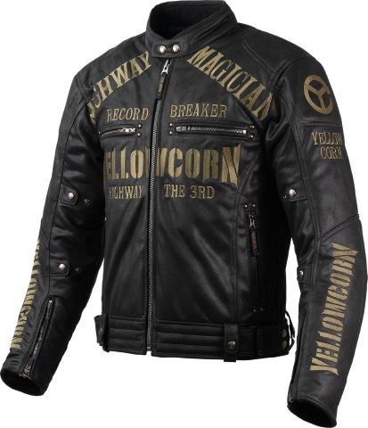 取寄 ウィンタージャケット ブラック/ゴールド LLサイズ YB-4305 イエローコーン