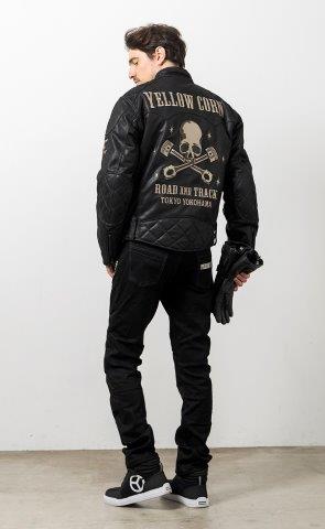 取寄 ウィンタージャケット ブラック/アイボリー Mサイズ YB-4313 イエローコーン